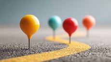 pins on a road map
