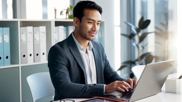 Businessperson being disciplined and working hard