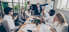 The concept of a poor company culture. A team that is arguing with one another. 