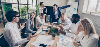 The concept of a poor company culture. A team that is arguing with one another. 