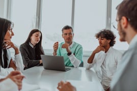 A team working together