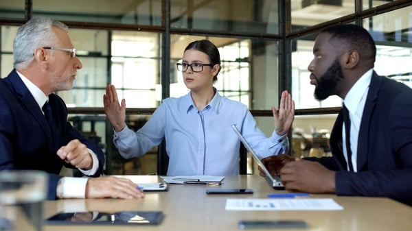 A manager getting in between a conflict between two coworkers