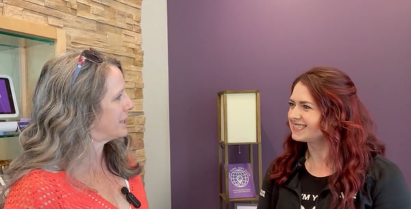 Wendy and Rose speaking with each other during an interview