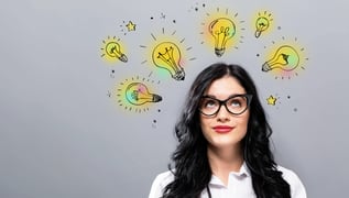 Woman with ideas - It's time to evolve email communications